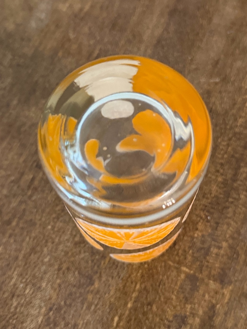 Vintage Fred Press Raised Sugared Orange Slice Highball Glass - Picture 11 of 11